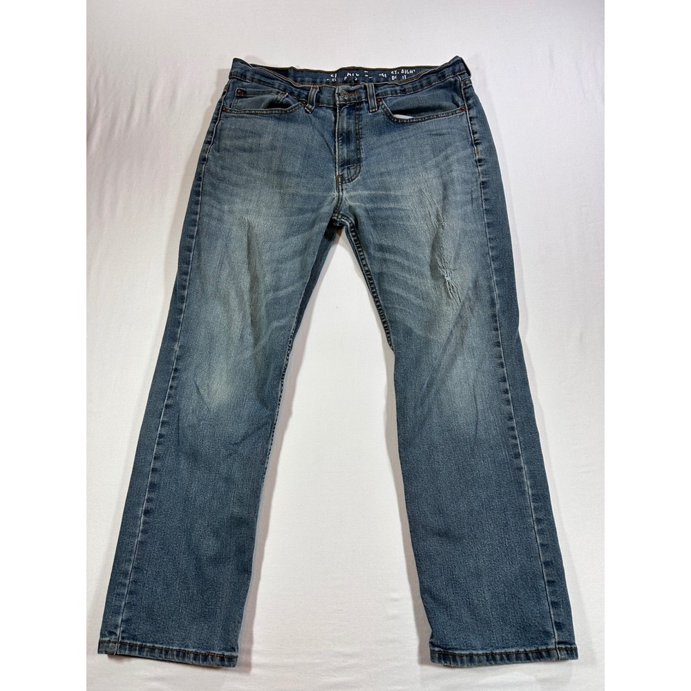 Signature by Levi Strauss Co S51 Mens Straight Fit Jeans Blue Medium Wash 34x30